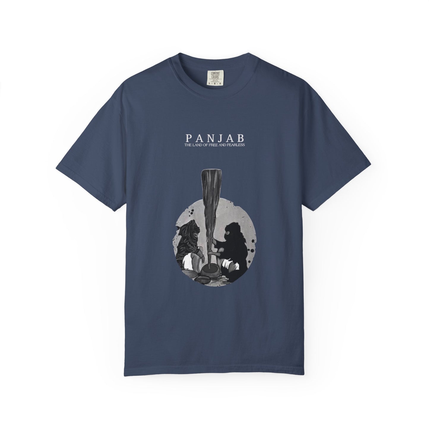 T-Shirt — Panjab Silhouette Graphic Tee ("PANJAB: The Land of Five Rivers")