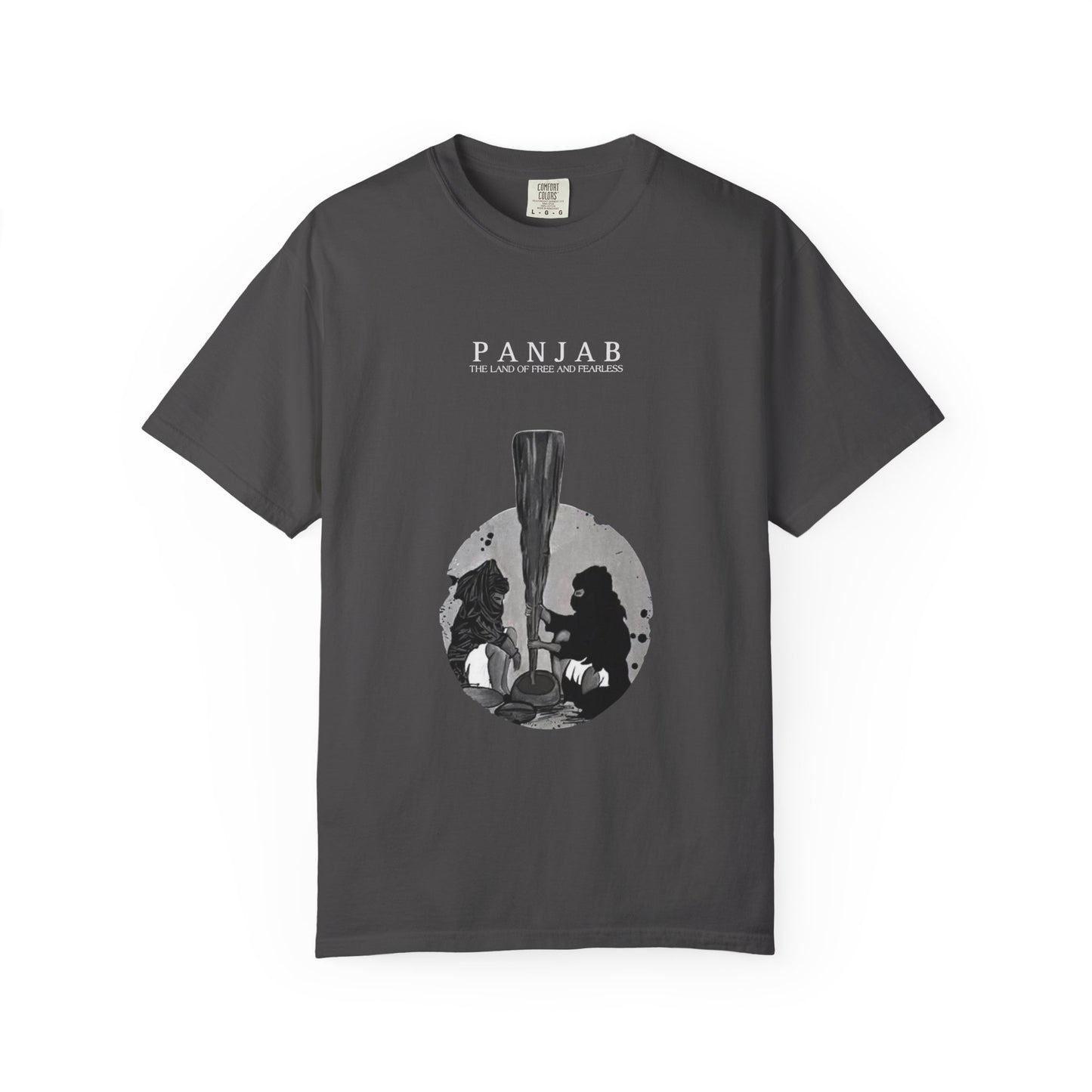 T-Shirt — Panjab Silhouette Graphic Tee ("PANJAB: The Land of Five Rivers")