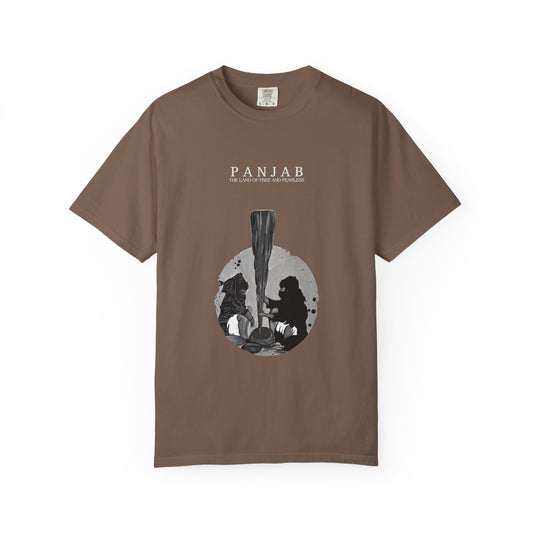 T-Shirt — Panjab Silhouette Graphic Tee ("PANJAB: The Land of Five Rivers")