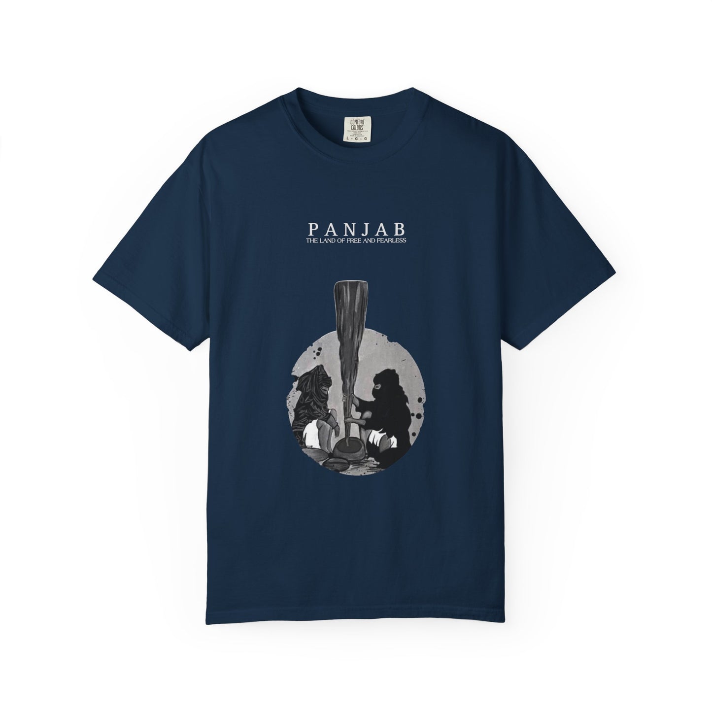 T-Shirt — Panjab Silhouette Graphic Tee ("PANJAB: The Land of Five Rivers")