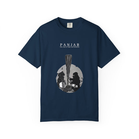 T-Shirt — Panjab Silhouette Graphic Tee ("PANJAB: The Land of Five Rivers")